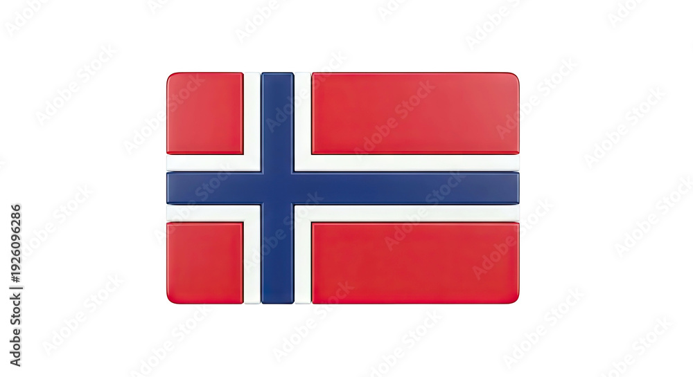 Obraz premium 3D Norwegian Flag Icon