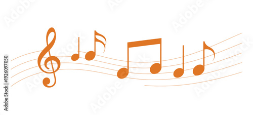 Repeating Music Notes Illustration Vector, Editable Vector Graphics of Musical Symbols,