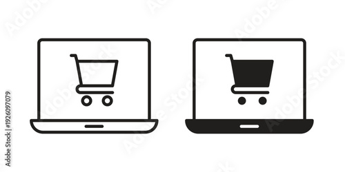E commerce platform icon vector logo design element. Vector emblem template.