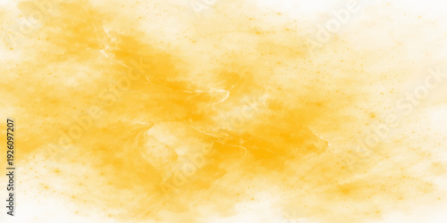 An abstract sunset cloudscape features orange bubbles and fire textures blending into a beautiful yellow sky with white sunlight and soft summer clouds