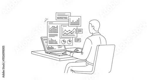 Man Analyzing Data on Computer Screen 2.