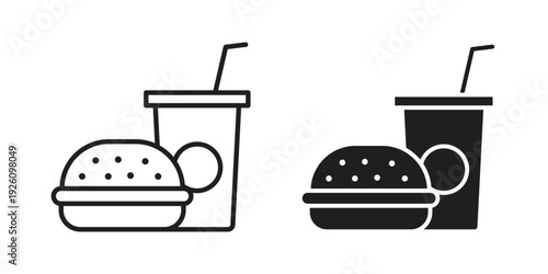 Fast food icon vector logo design element. Vector emblem template.
