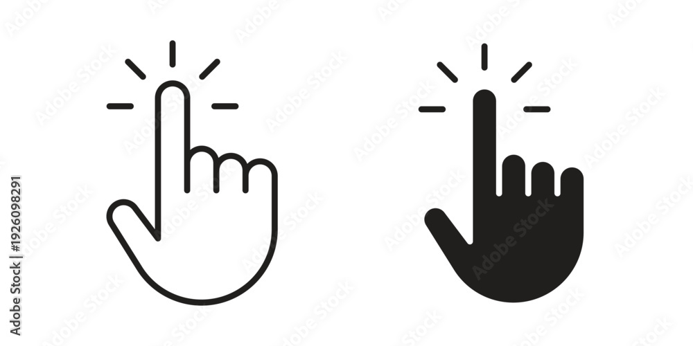 Fototapeta premium Finger press icon