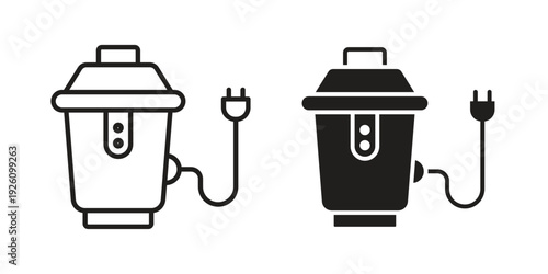 Garbage disposal icon vector logo design element. Vector emblem template.