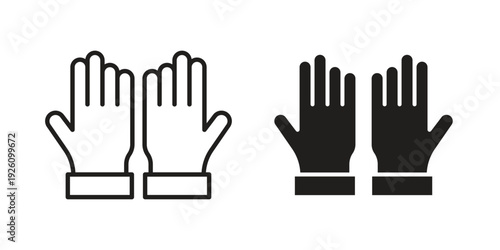 Gloves icon vector logo design element. Vector emblem template.