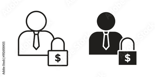 Guarantor icon vector logo design element. Vector emblem template.