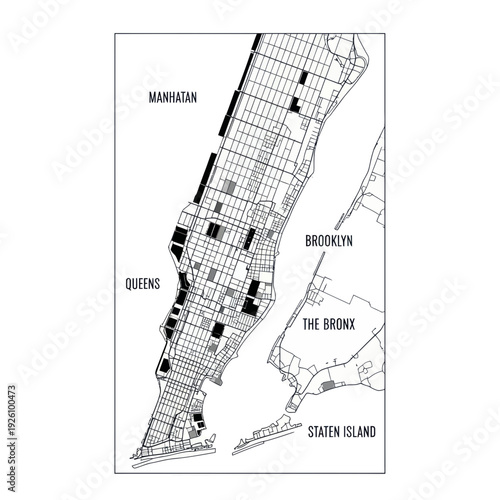 New York City Boroughs Map: Manhattan, Brooklyn, Queens, Bronx, Staten Island