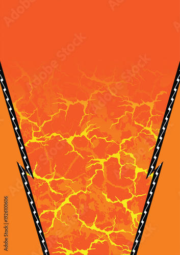 Abstract Lava Lightning Sports Jersey Pattern Background