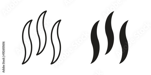 Hot icon vector logo design element. Vector emblem template.