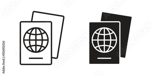 Immigration icon vector logo design element. Vector emblem template.
