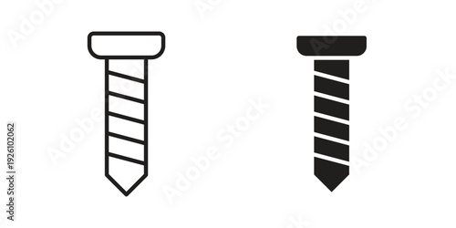 Implant Fixture icon vector logo design element. Vector emblem template.