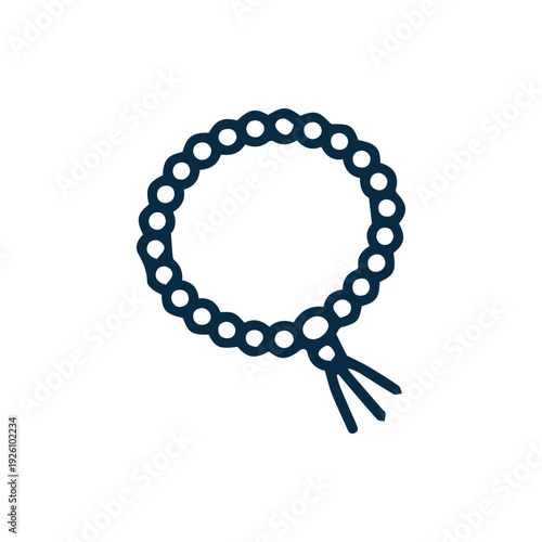 Minimalist Prayer Beads Icon A Symbol Of Faith And Spirituality