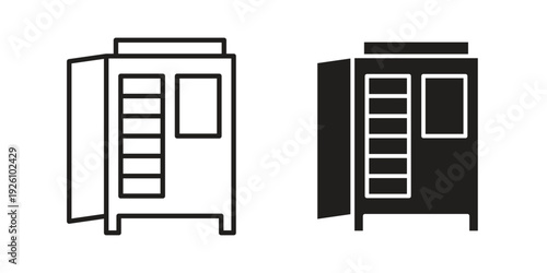 Infrared heat cabin icon vector logo design element. Vector emblem template.