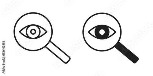 Investigation icon vector logo design element. Vector emblem template.