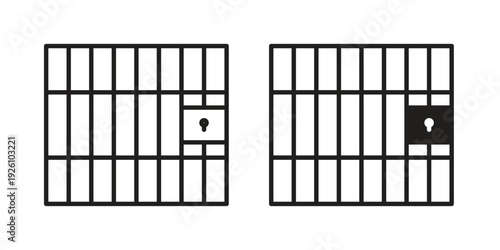 Jail icon vector logo design element. Vector emblem template.