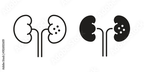 Kidney disease icon vector logo design element. Vector emblem template.