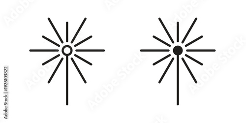 Laser beam icon vector logo design element. Vector emblem template.