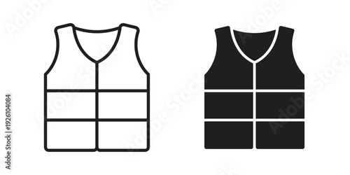Lifejacket icon vector logo design element. Vector emblem template.