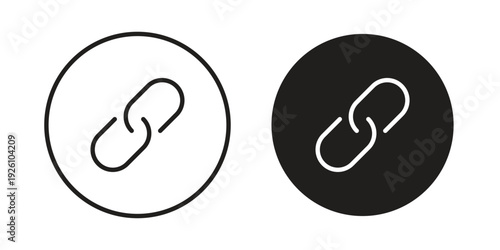 Link icon vector logo design element. Vector emblem template.