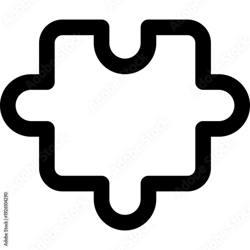 Puzzle Piece Vector Line Icon