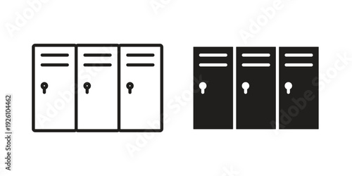 Locker icon vector logo design element. Vector emblem template.