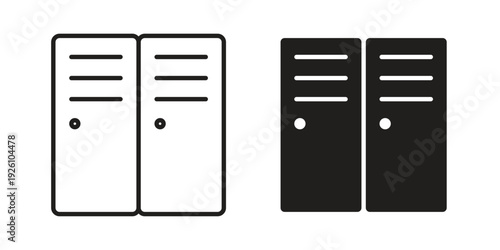 Locker icon vector logo design element. Vector emblem template.