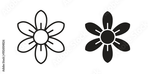 Magnolia icon vector logo design element. Vector emblem template.