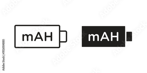 mAh icon vector logo design element. Vector emblem template.