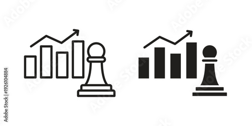 Marketing strategy icon vector logo design element. Vector emblem template.