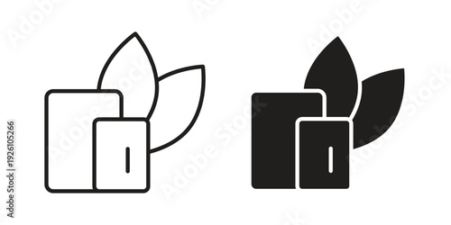 Mint gum icon vector logo design element. Vector emblem template.