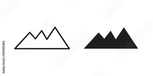 Mountain icon vector logo design element. Vector emblem template.
