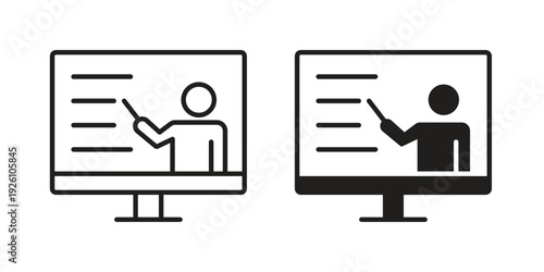 Online course icon vector logo design element. Vector emblem template.