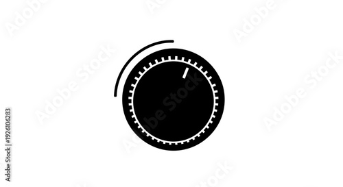 Black dial with white markings and indicator needle.