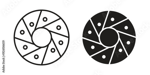 Perpetual motion icon vector logo design element. Vector emblem template.