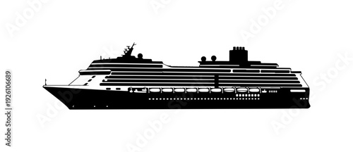 Luxurious cruise ship sailing through open waters in style