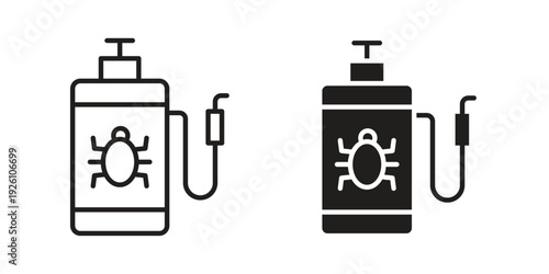 Pesticide icon vector logo design element. Vector emblem template.