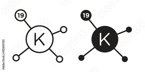 Potassium icon vector logo design element. Vector emblem template.