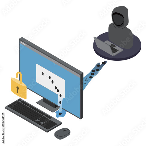 個人情報流出・アイソメトリック