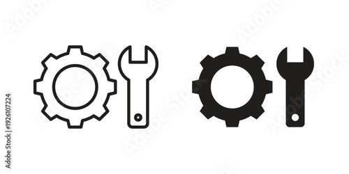 Productivity tools icon vector logo design element. Vector emblem template.