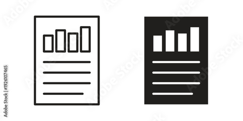 Quarterly report icon vector logo design element. Vector emblem template.