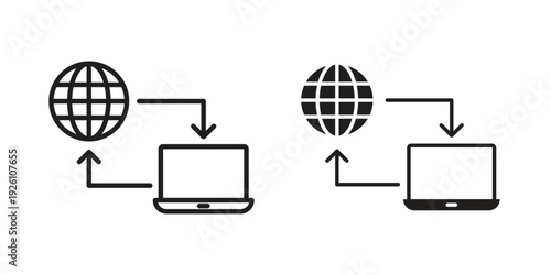 Remote Access icon vector logo design element. Vector emblem template.