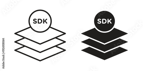 SDK icon vector logo design element. Vector emblem template.