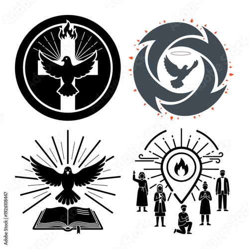 Pentecost Acts Apostles and Spirit Icon Bundle