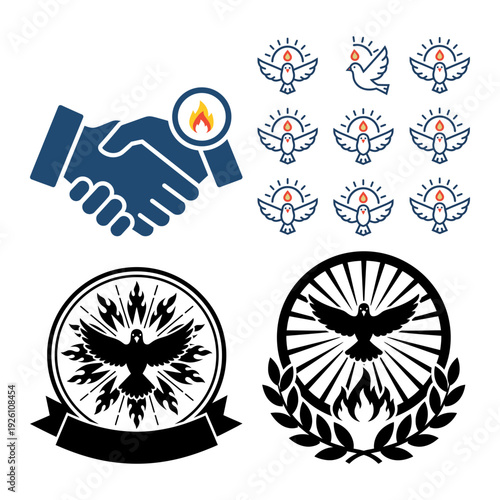 Pentecost Church Prayer and Worship Icon Bundle