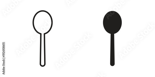 Spoon icon vector logo design element. Vector emblem template.