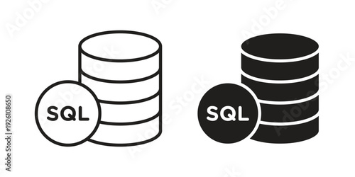 SQL icon vector logo design element. Vector emblem template.