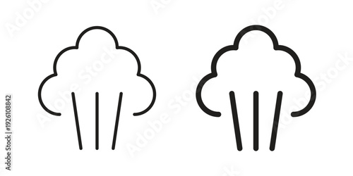 Steam icon vector logo design element. Vector emblem template.