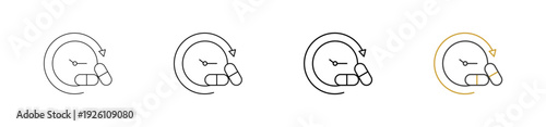 Dose icon set outline style with various size