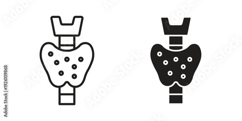 Thyroid icon vector logo design element. Vector emblem template.