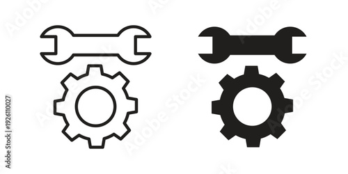Tools icon vector logo design element. Vector emblem template.